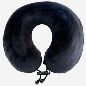 Neck Pillow Bella Russo Black Travel Pillow Soft Velvet Pillow